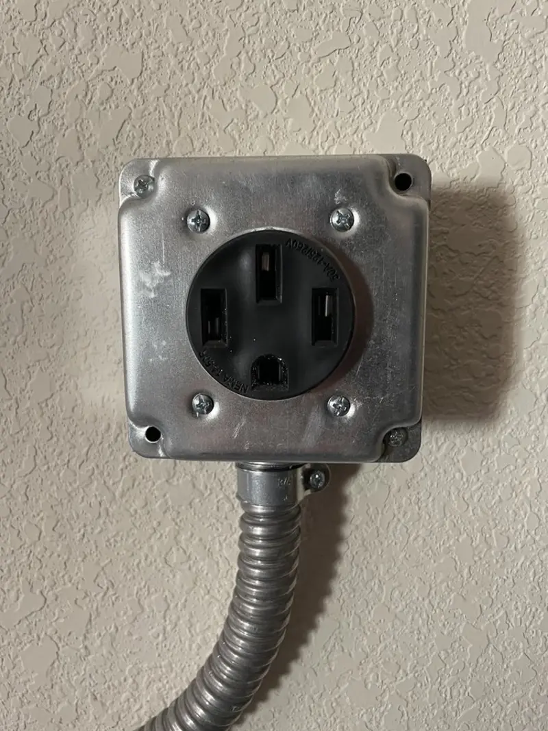 NEMA 14-50 outlet installed for Smart Home Electrical in Fruitville